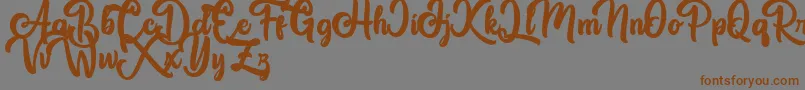 Great Himalaya-fontti – ruskeat fontit harmaalla taustalla