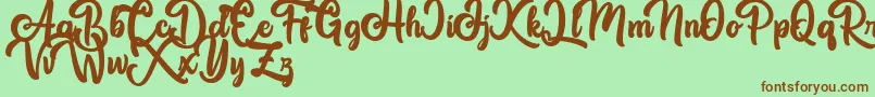 Great Himalaya Font – Brown Fonts on Green Background