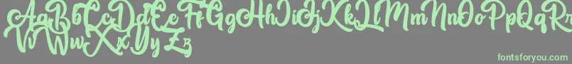 Great Himalaya Font – Green Fonts on Gray Background