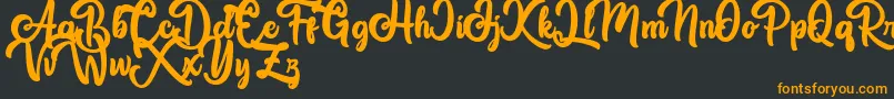 fuente Great Himalaya – Fuentes Naranjas Sobre Fondo Negro