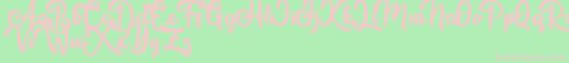 Great Himalaya Font – Pink Fonts on Green Background