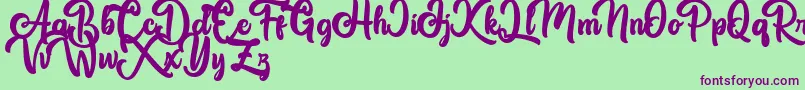 Great Himalaya Font – Purple Fonts on Green Background