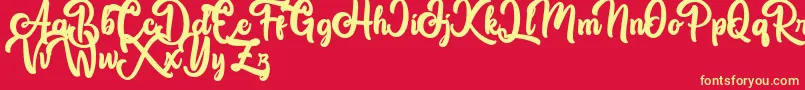 Great Himalaya Font – Yellow Fonts on Red Background