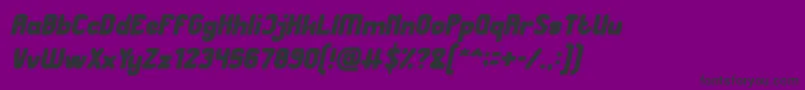 Шрифт Great Leader Bold Italic – чёрные шрифты на фиолетовом фоне