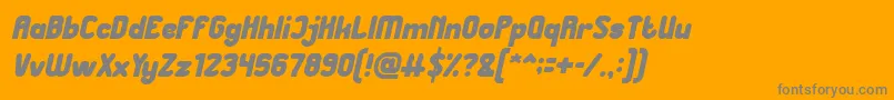 Great Leader Bold Italic Font – Gray Fonts on Orange Background