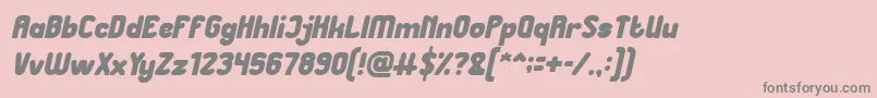 Great Leader Bold Italic Font – Gray Fonts on Pink Background