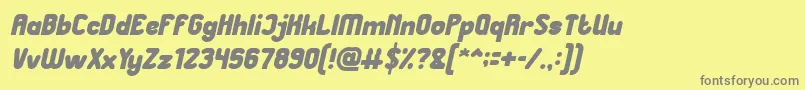 Great Leader Bold Italic Font – Gray Fonts on Yellow Background