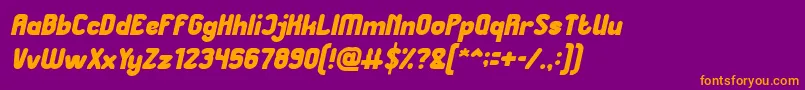 Great Leader Bold Italic Font – Orange Fonts on Purple Background