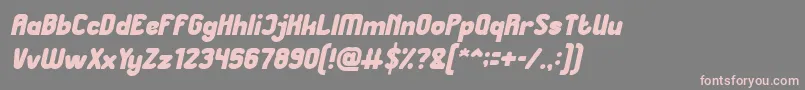 Great Leader Bold Italic Font – Pink Fonts on Gray Background
