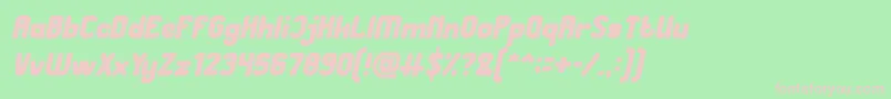 Great Leader Bold Italic Font – Pink Fonts on Green Background