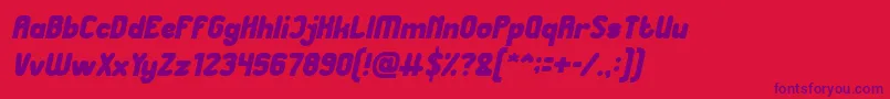 Great Leader Bold Italic Font – Purple Fonts on Red Background