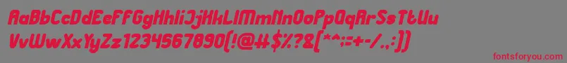 Great Leader Bold Italic Font – Red Fonts on Gray Background