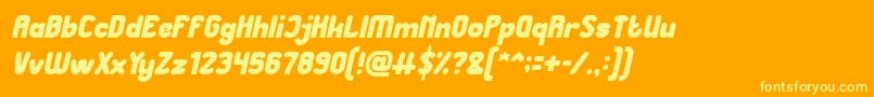 Great Leader Bold Italic Font – Yellow Fonts on Orange Background