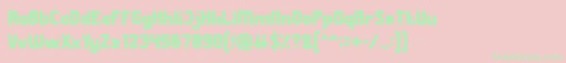 Great Leader Bold Font – Green Fonts on Pink Background