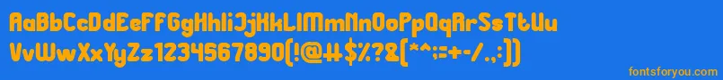 Great Leader Bold Font – Orange Fonts on Blue Background