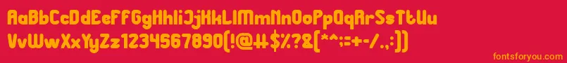 Great Leader Bold Font – Orange Fonts on Red Background