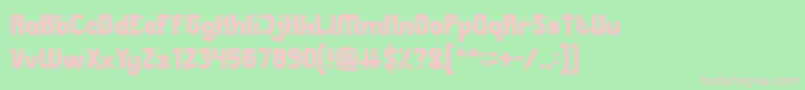 Great Leader Bold-fontti – vaaleanpunaiset fontit vihreällä taustalla