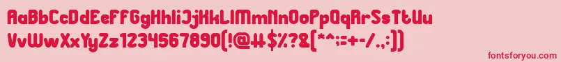 Great Leader Bold Font – Red Fonts on Pink Background