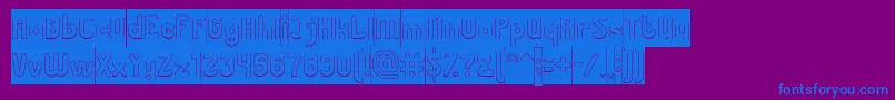 Great Leader Hollow Inverse Font – Blue Fonts on Purple Background