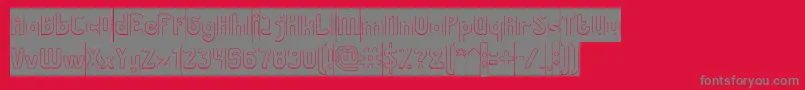 Great Leader Hollow Inverse Font – Gray Fonts on Red Background