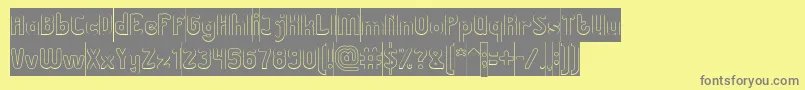 Great Leader Hollow Inverse Font – Gray Fonts on Yellow Background