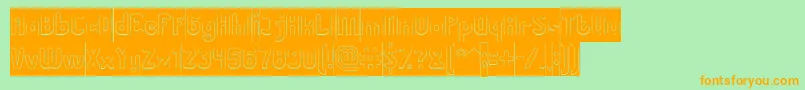 Great Leader Hollow Inverse Font – Orange Fonts on Green Background