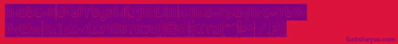 Great Leader Hollow Inverse Font – Purple Fonts on Red Background