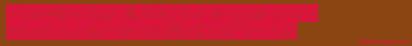 Great Leader Hollow Inverse Font – Red Fonts on Brown Background