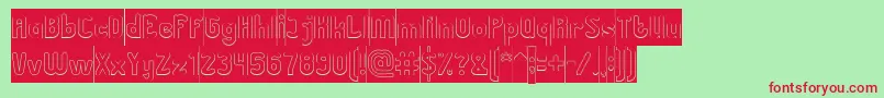 Great Leader Hollow Inverse Font – Red Fonts on Green Background