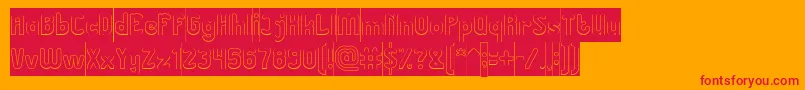 Great Leader Hollow Inverse Font – Red Fonts on Orange Background