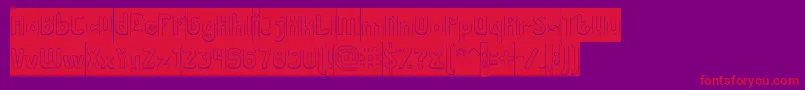 Great Leader Hollow Inverse Font – Red Fonts on Purple Background