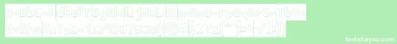 Great Leader Hollow Inverse Font – White Fonts on Green Background