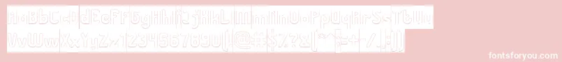 Great Leader Hollow Inverse Font – White Fonts on Pink Background