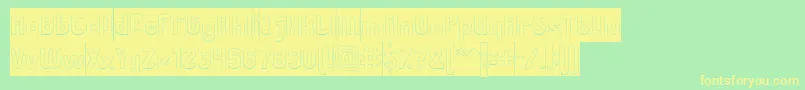 Great Leader Hollow Inverse Font – Yellow Fonts on Green Background