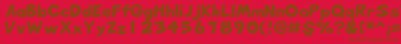 Police Mettler – polices brunes sur fond rouge