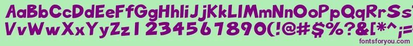 Mettler Font – Purple Fonts on Green Background