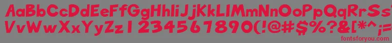Mettler-Schriftart – Rote Schriften auf grauem Hintergrund