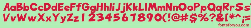 Mettler Font – Red Fonts on Green Background