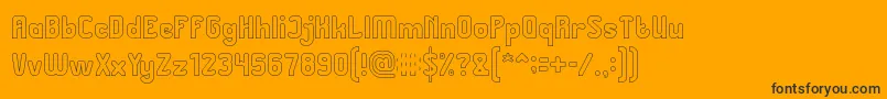 Great Leader Hollow Font – Black Fonts on Orange Background