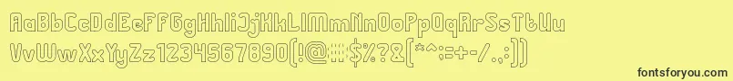 Great Leader Hollow Font – Black Fonts on Yellow Background