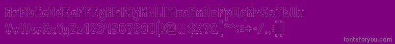 Great Leader Hollow Font – Gray Fonts on Purple Background