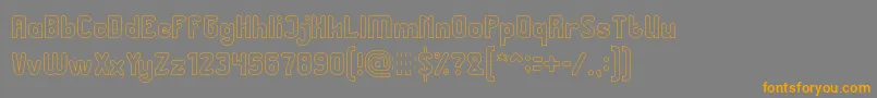 Great Leader Hollow Font – Orange Fonts on Gray Background