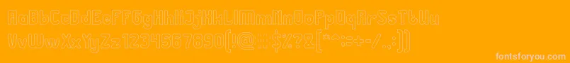 Great Leader Hollow Font – Pink Fonts on Orange Background