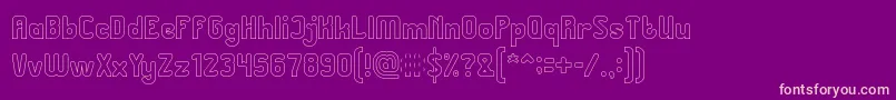 Great Leader Hollow Font – Pink Fonts on Purple Background