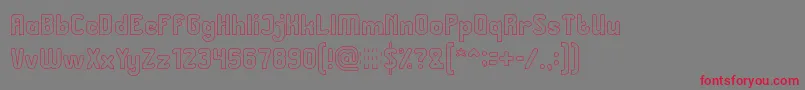 Great Leader Hollow Font – Red Fonts on Gray Background