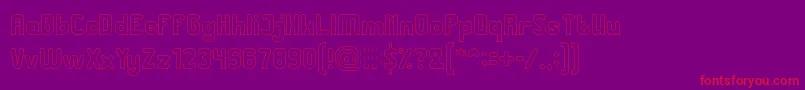 Great Leader Hollow Font – Red Fonts on Purple Background