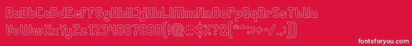 Great Leader Hollow Font – White Fonts on Red Background