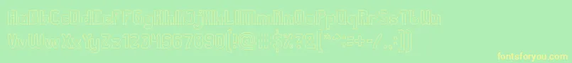 Great Leader Hollow Font – Yellow Fonts on Green Background