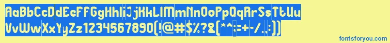 Great Leader Inverse Font – Blue Fonts on Yellow Background