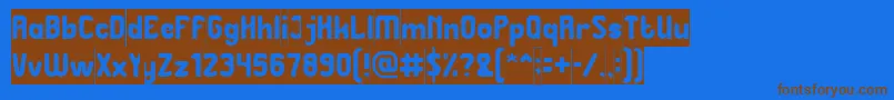 Great Leader Inverse Font – Brown Fonts on Blue Background